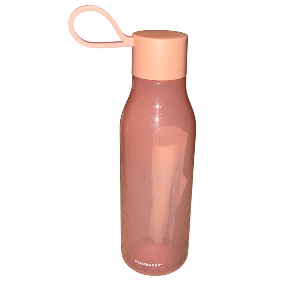 Starbucks Peach Colored 24 Oz Water Bottle With Detachable Lid